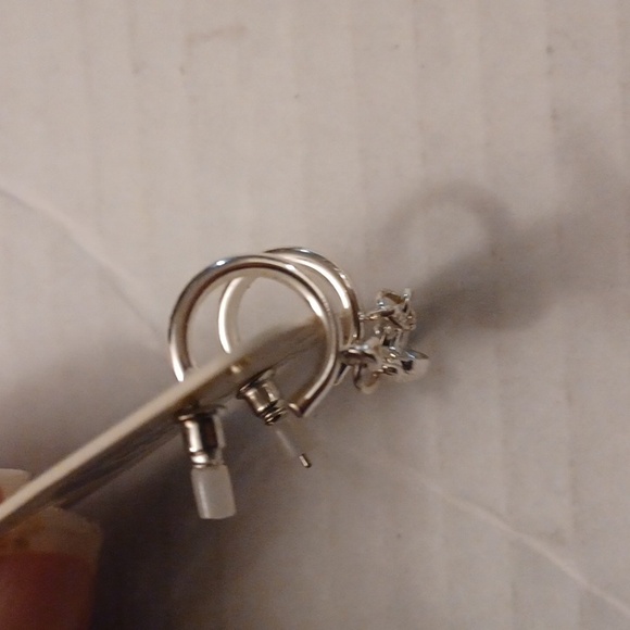 4/$30 New Silver Teardrop Hoop Earrings - Picture 4 of 4
